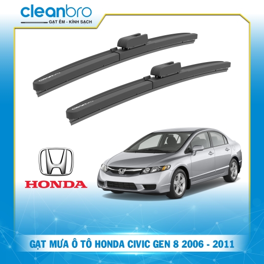 Gạt mưa ô tô hiệu ứng lá sen Honda Civic Gen 8 [2006-2011]