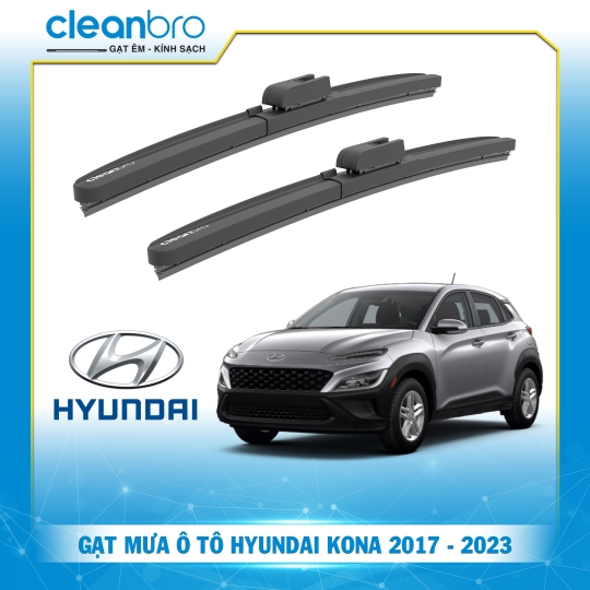 Gạt mưa ô tô hiệu ứng lá sen Hyundai Kona [2017-2023+]