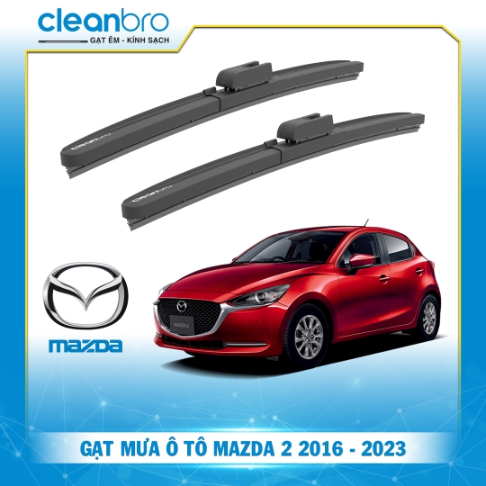 Gạt mưa ô tô hiệu ứng lá sen Mazda 2 [2016-2023+]