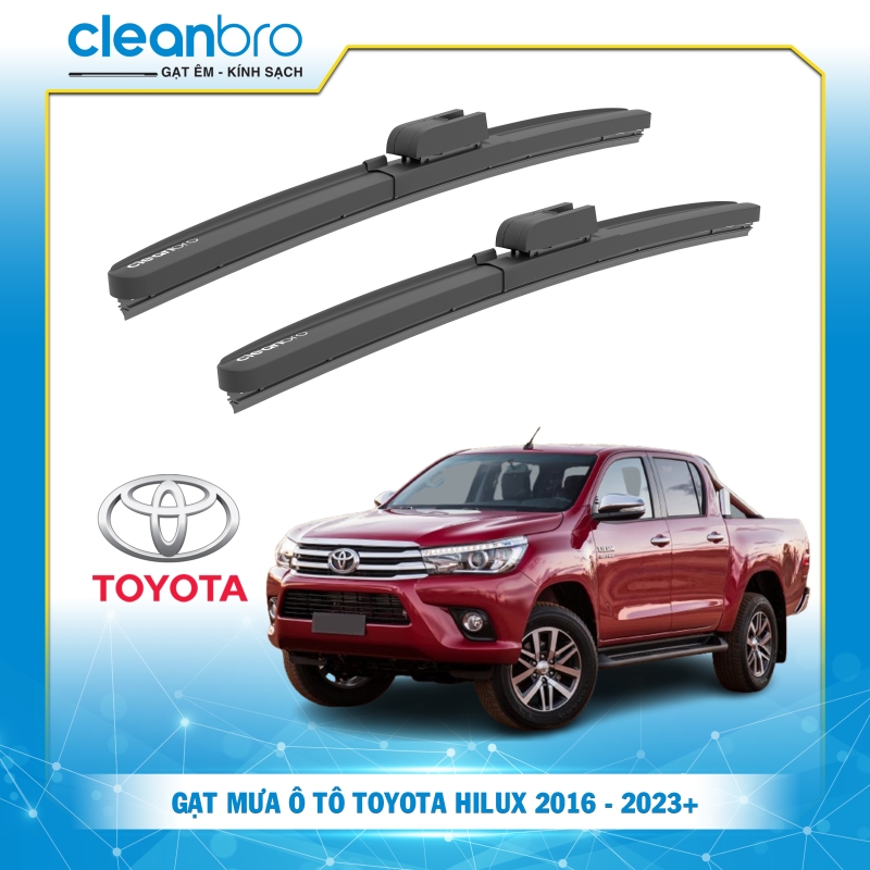 Gạt mưa ô tô hiệu ứng lá sen Toyota Hilux [2016-2023+]
